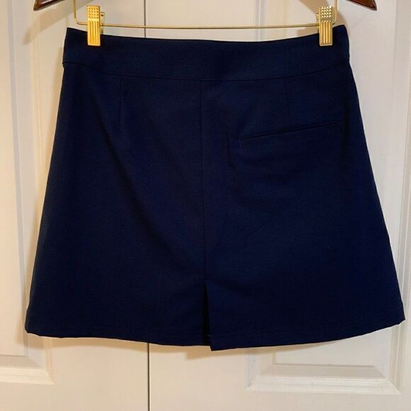 Puma Way 1 Navy Blue Button Front Cotton Tennis Golf Skort Pockets Size 2 - Picture 5 of 11